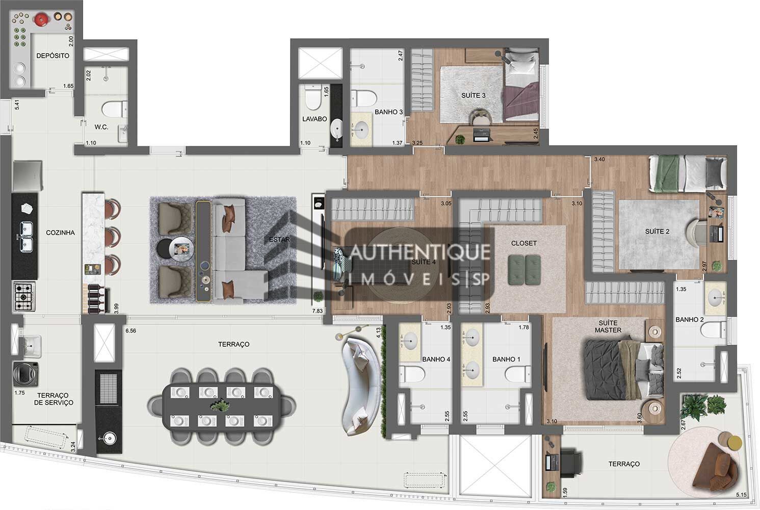 Apartamento à venda com 4 quartos, 142m² - Foto 52