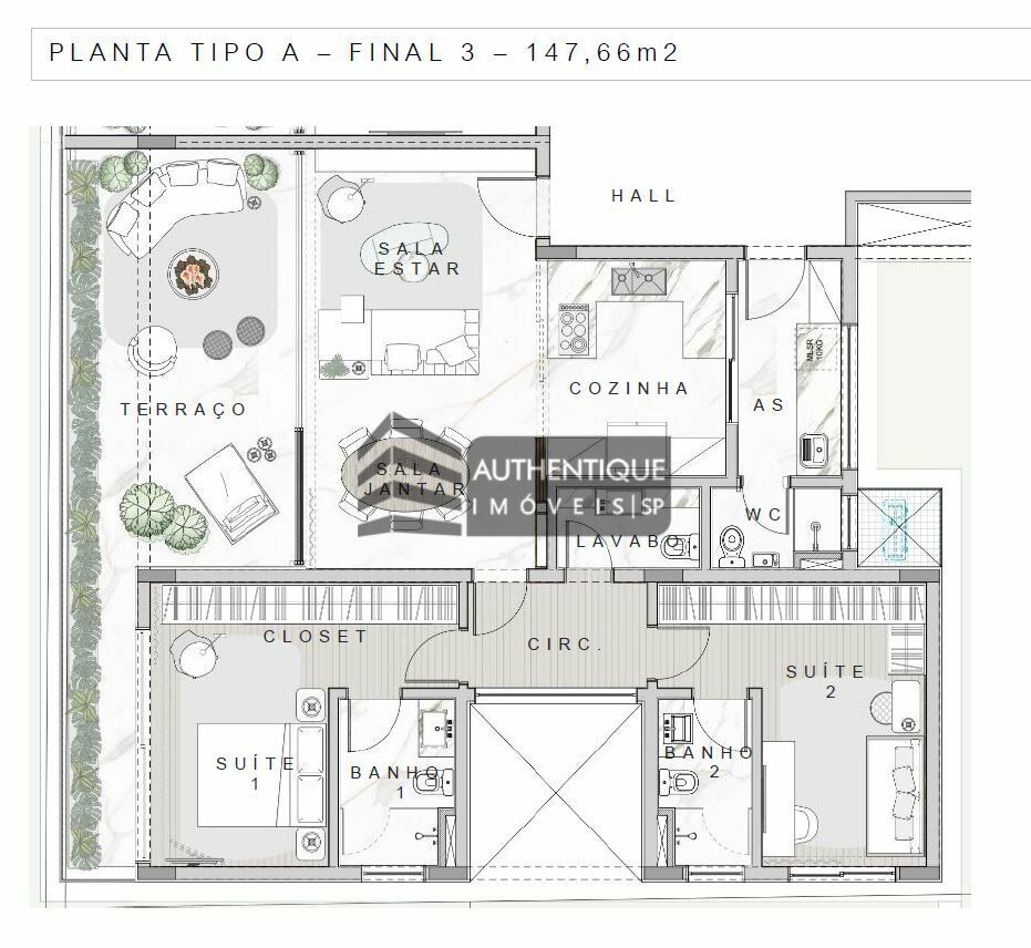 Apartamento à venda com 2 quartos, 147m² - Foto 16