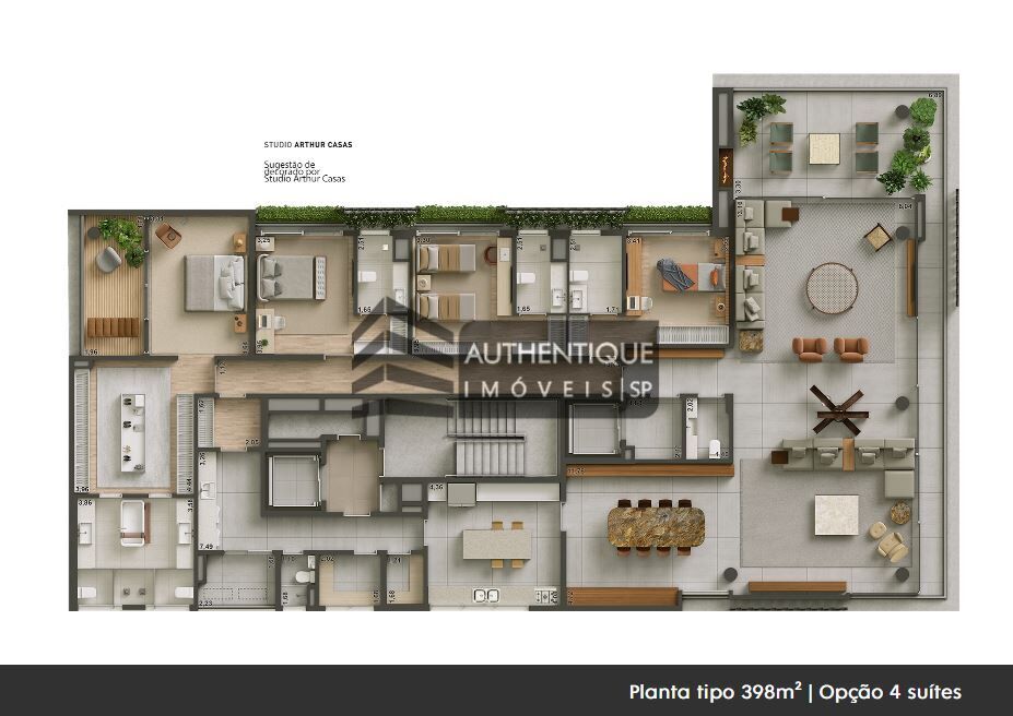 Apartamento à venda com 4 quartos, 398m² - Foto 12