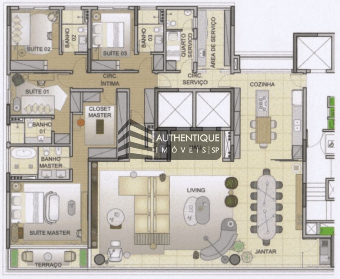 Apartamento à venda com 4 quartos, 300m² - Foto 7