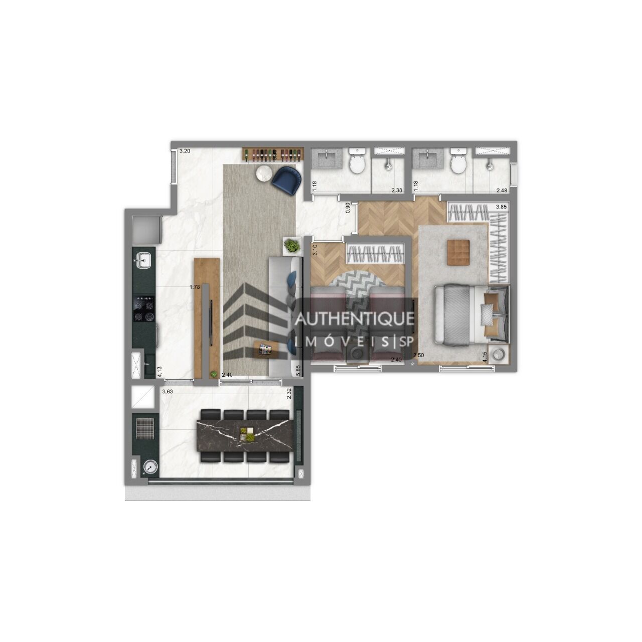 Apartamento à venda com 2 quartos, 55m² - Foto 14