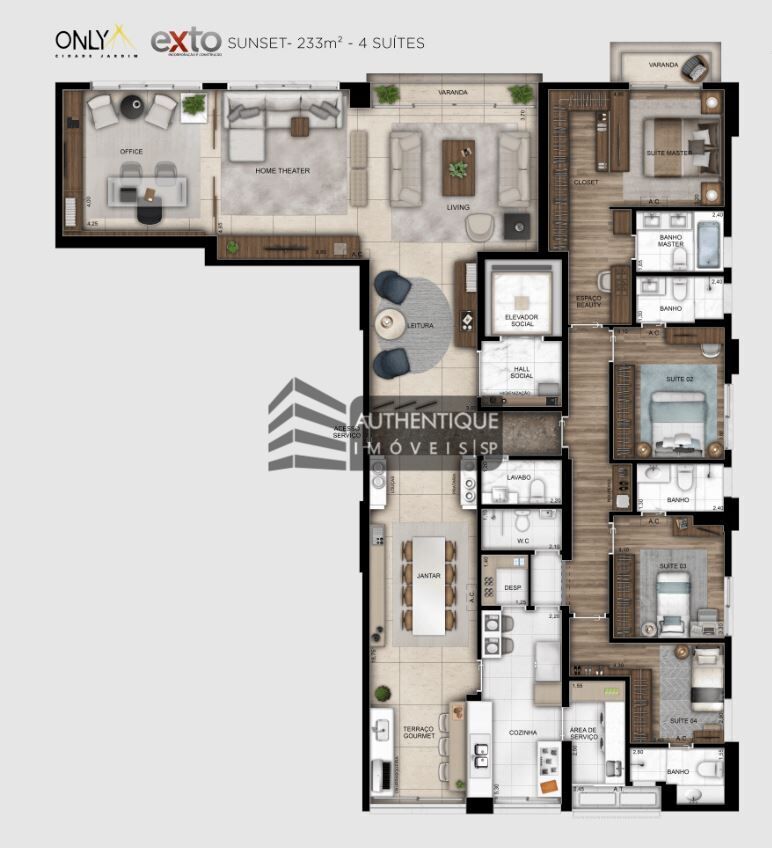 Apartamento à venda com 4 quartos, 211m² - Foto 36