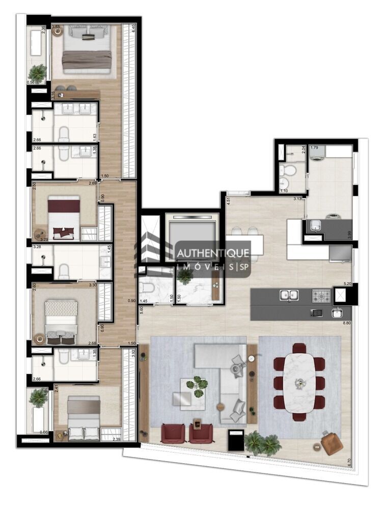 Apartamento à venda com 4 quartos, 185m² - Foto 29