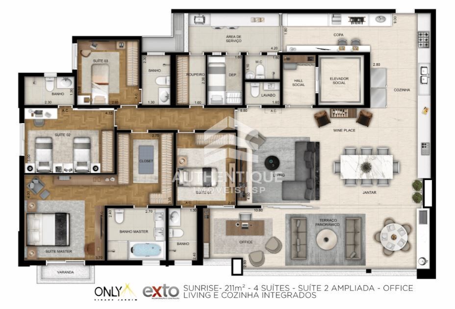 Apartamento, 3 quartos, 186 m² - Foto 34