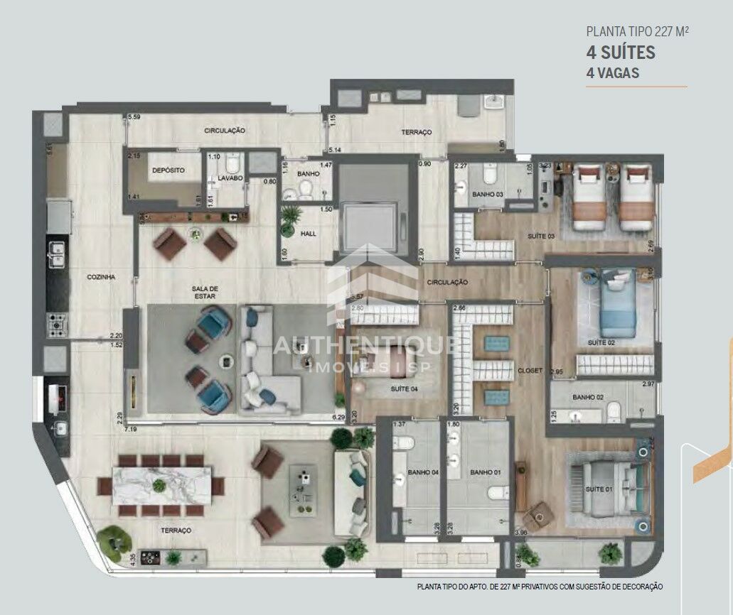 Apartamento, 4 quartos, 196 m² - Foto 52