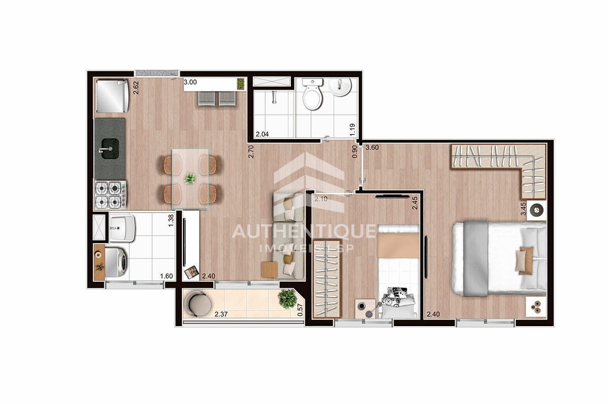 Apartamento, 2 quartos, 37 m² - Foto 21