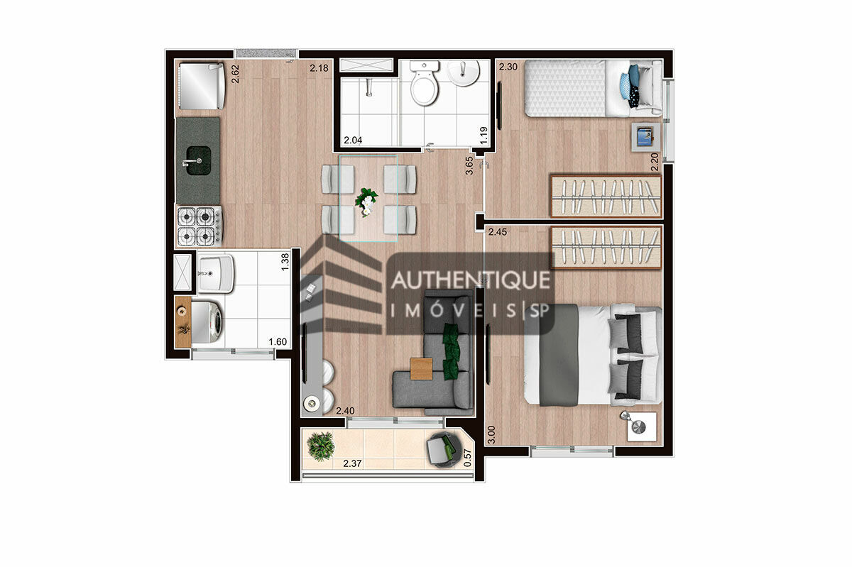 Apartamento à venda com 2 quartos, 37m² - Foto 19