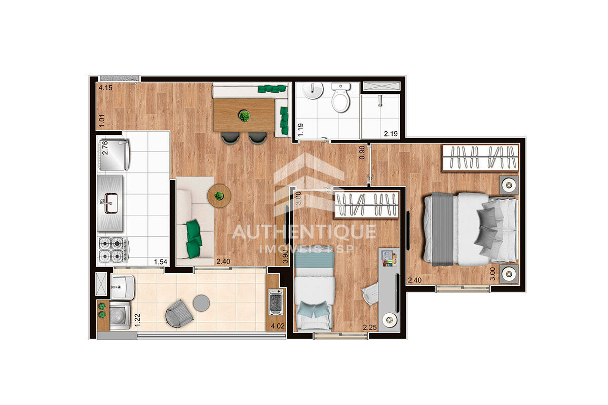 Apartamento, 2 quartos, 37 m² - Foto 23
