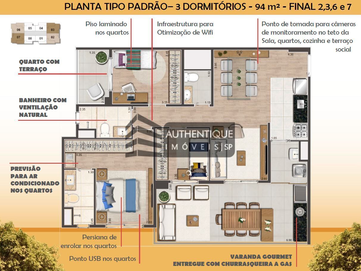 Apartamento à venda com 3 quartos, 95m² - Foto 22