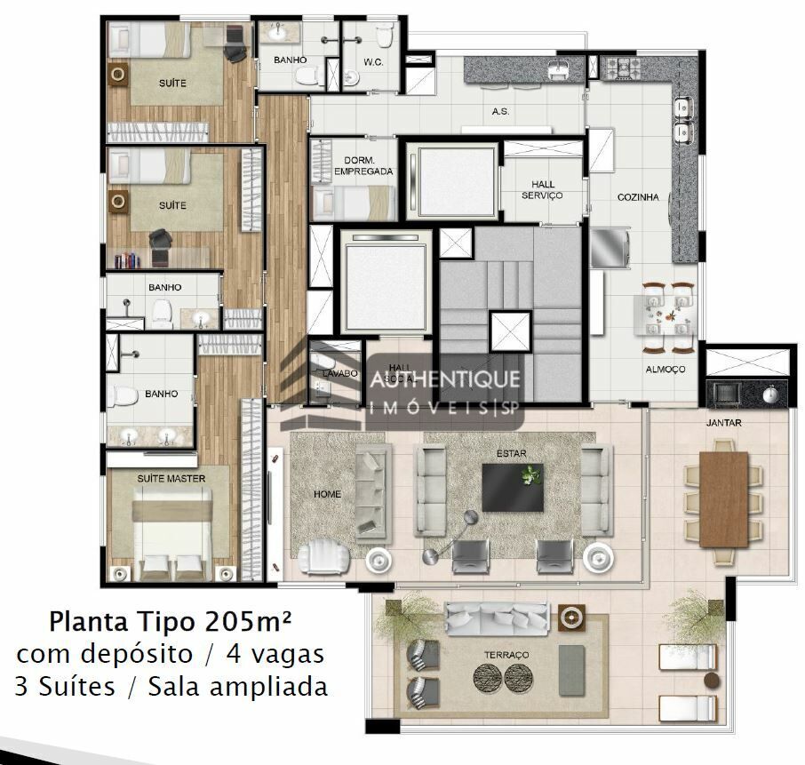 Apartamento à venda com 3 quartos, 205m² - Foto 29