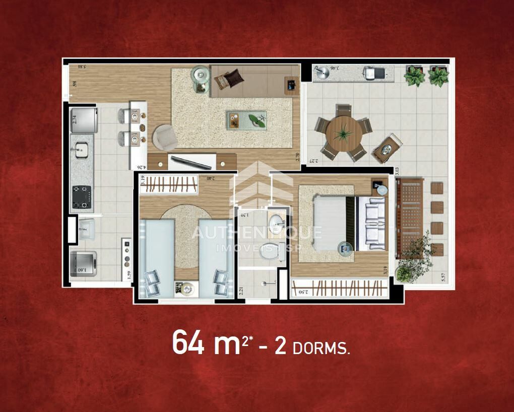 Apartamento, 2 quartos, 64 m² - Foto 24