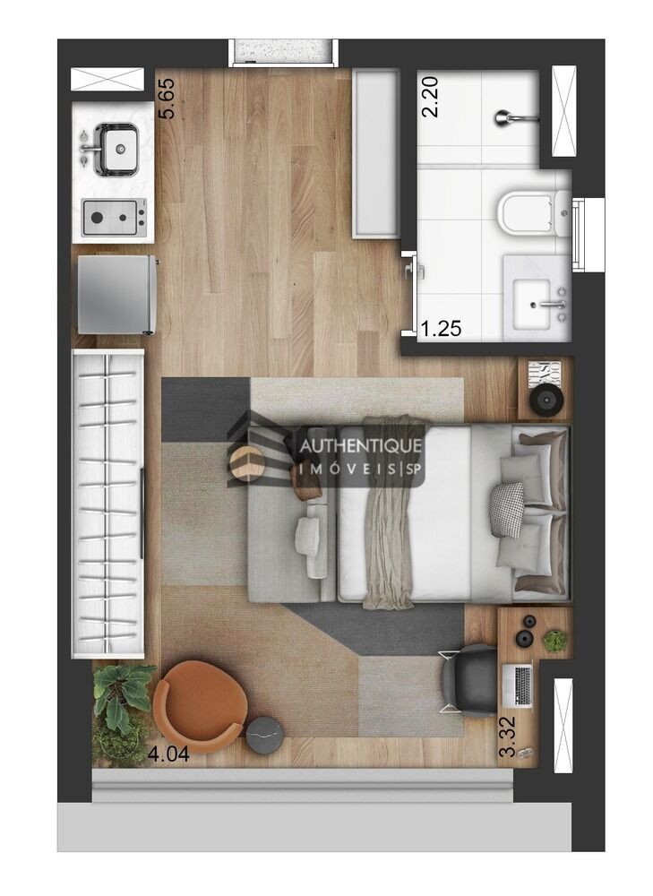 Apartamento à venda com 1 quarto, 25m² - Foto 12