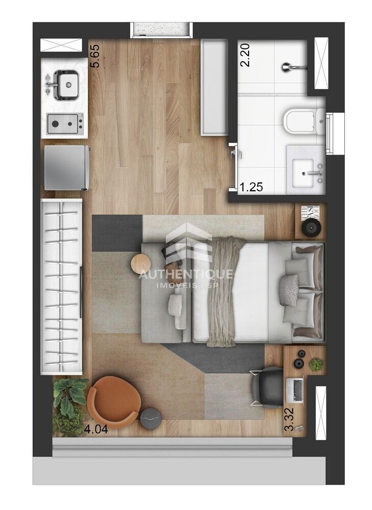 Apartamento, 1 quarto, 25 m² - Foto 12
