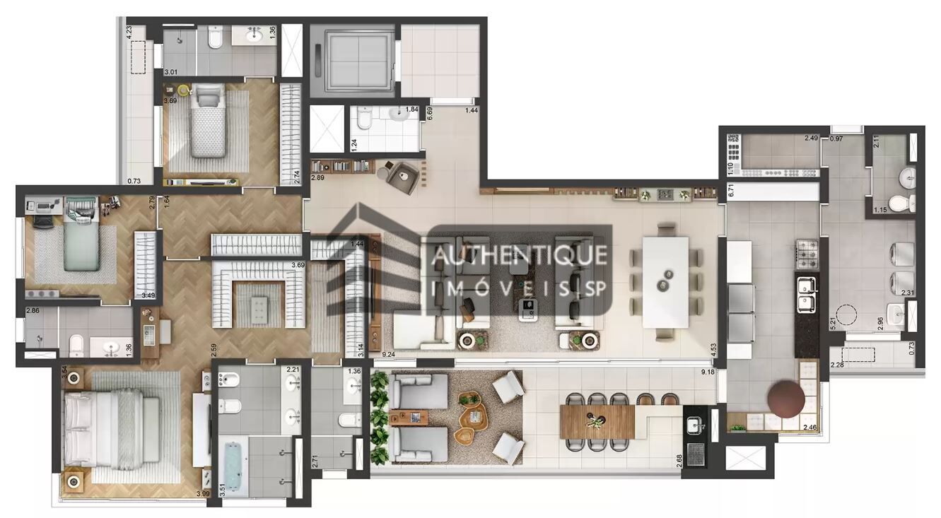 Apartamento à venda com 4 quartos, 285m² - Foto 35