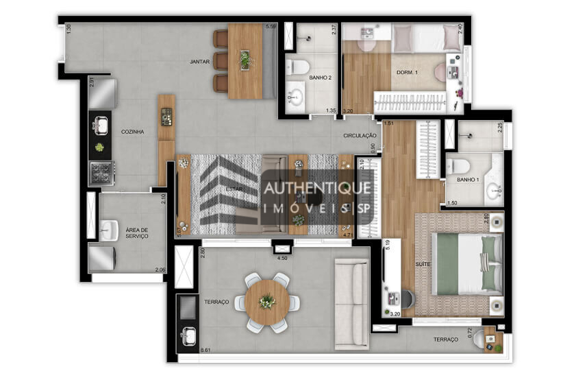 Apartamento à venda com 2 quartos, 77m² - Foto 11