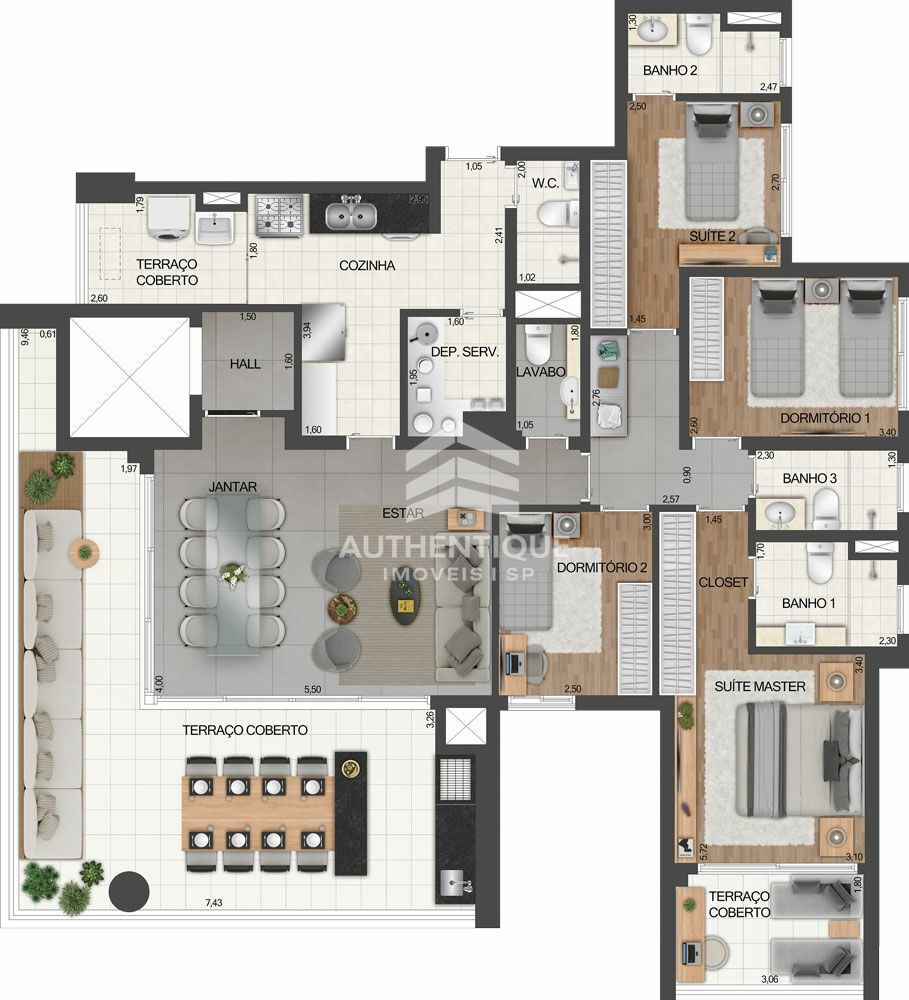 Apartamento, 4 quartos, 283 m² - Foto 54