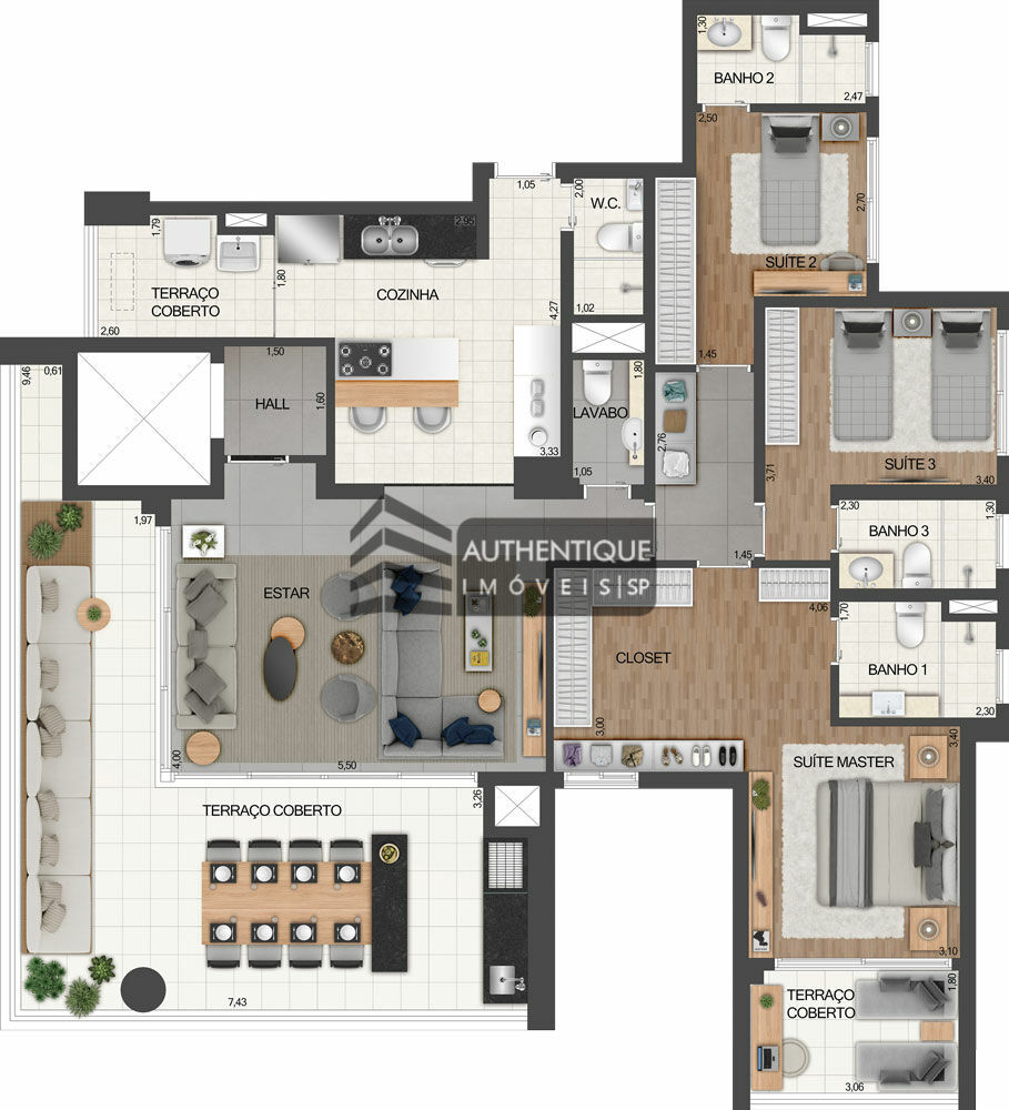 Apartamento à venda com 4 quartos, 283m² - Foto 51