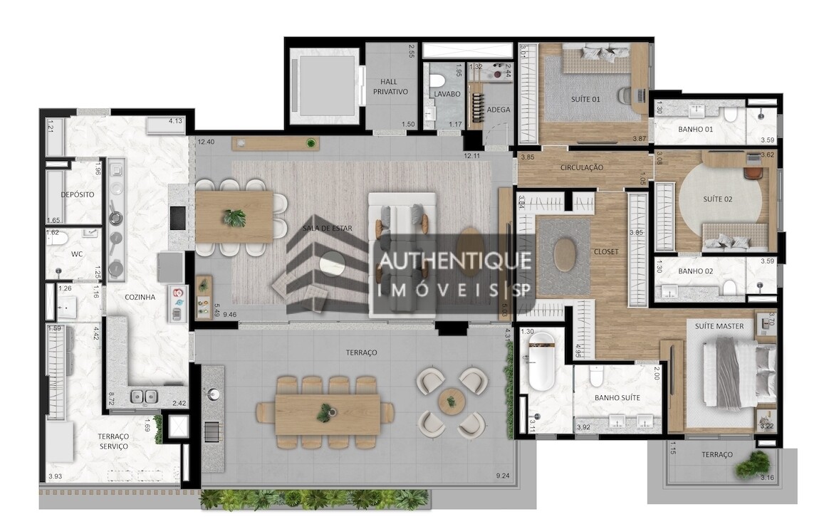 Apartamento à venda com 4 quartos, 258m² - Foto 30