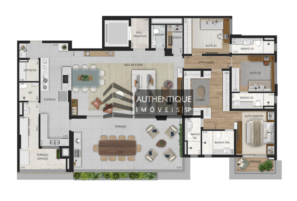 Apartamento à venda com 4 quartos, 258m² - Foto 27