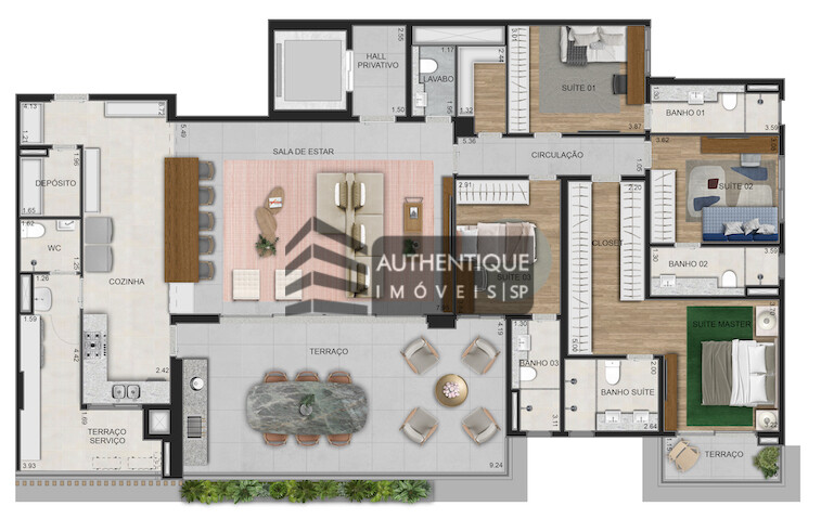 Apartamento à venda com 4 quartos, 258m² - Foto 28