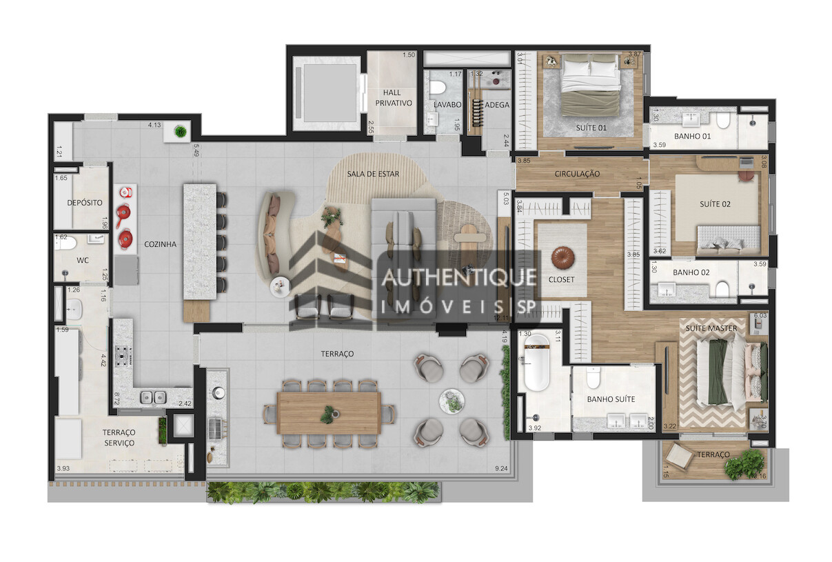 Apartamento à venda com 4 quartos, 258m² - Foto 26