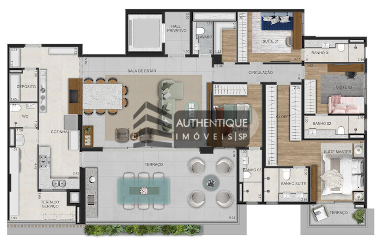 Apartamento à venda com 4 quartos, 258m² - Foto 29