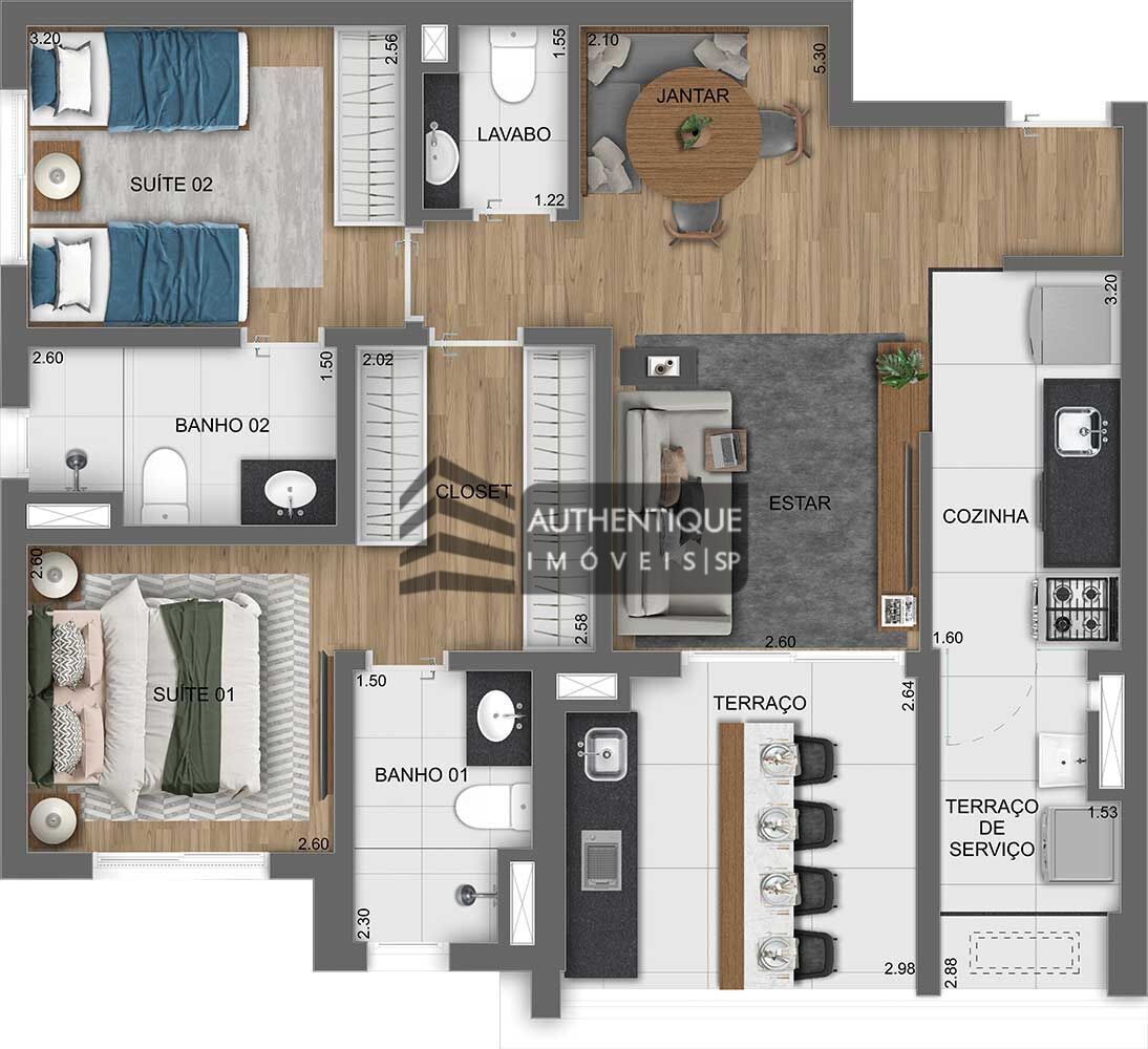 Apartamento à venda com 2 quartos, 75m² - Foto 30