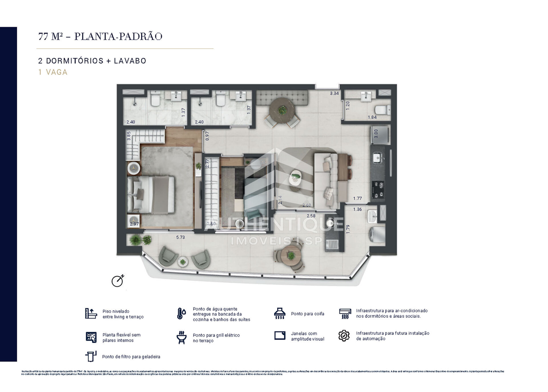 Apartamento, 2 quartos, 77 m² - Foto 36