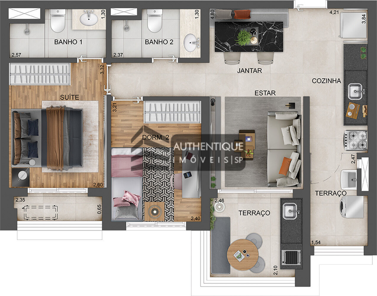 Apartamento à venda com 2 quartos, 65m² - Foto 37