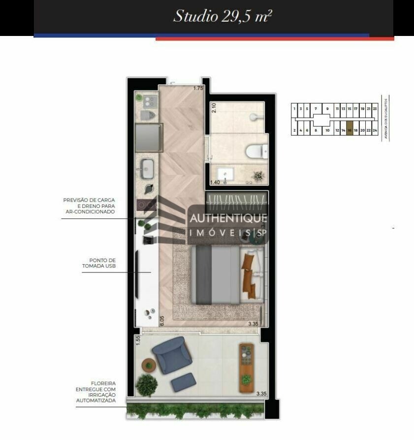 Apartamento à venda com 1 quarto, 29m² - Foto 45