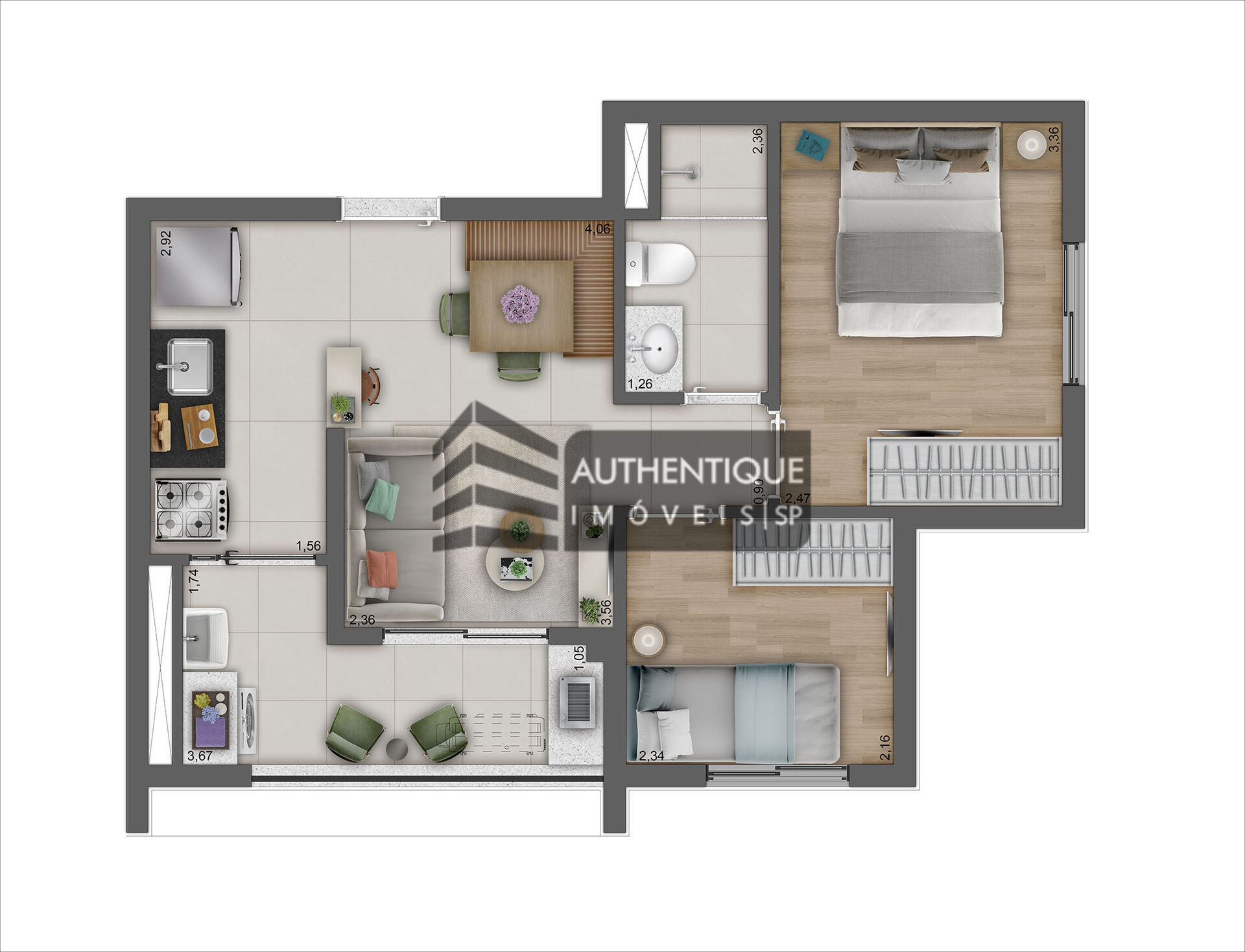 Apartamento à venda com 2 quartos, 49m² - Foto 21