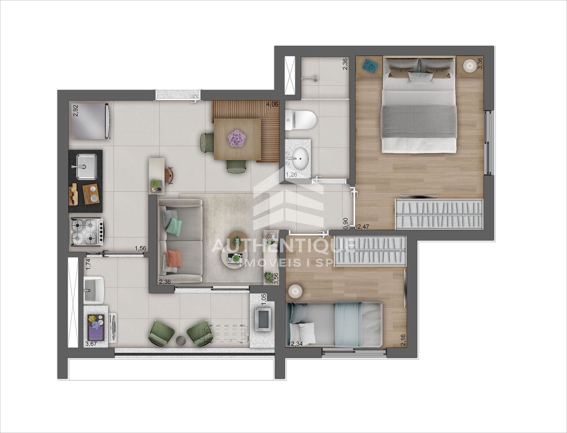Apartamento, 2 quartos, 49 m² - Foto 21
