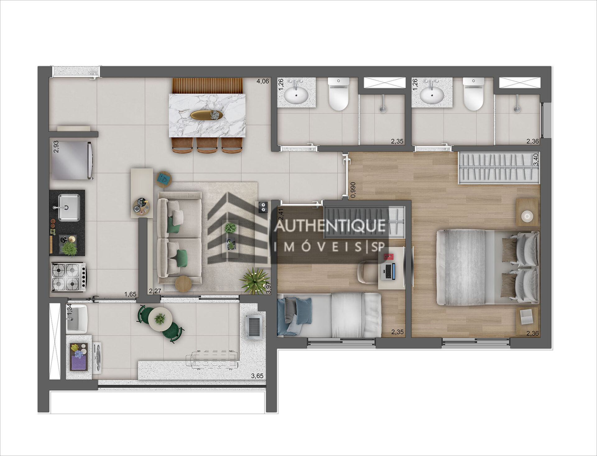 Apartamento à venda com 2 quartos, 49m² - Foto 25