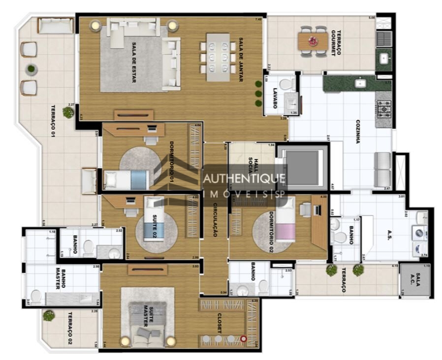 Apartamento à venda com 3 quartos, 200m² - Foto 9