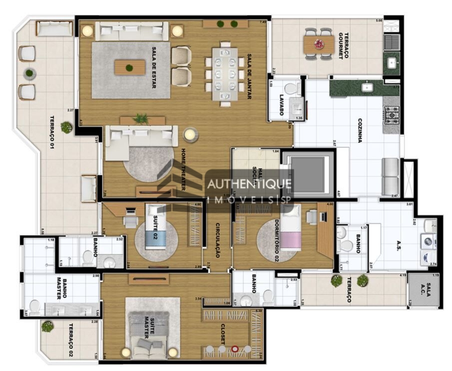 Apartamento à venda com 3 quartos, 200m² - Foto 10