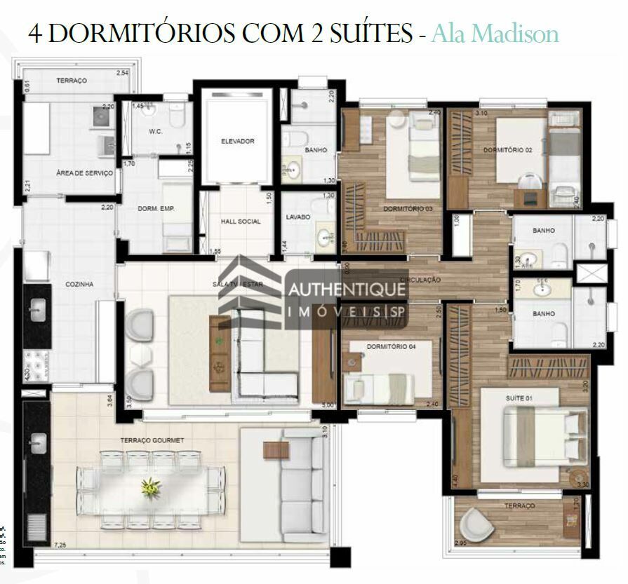 Apartamento à venda com 3 quartos, 134m² - Foto 39