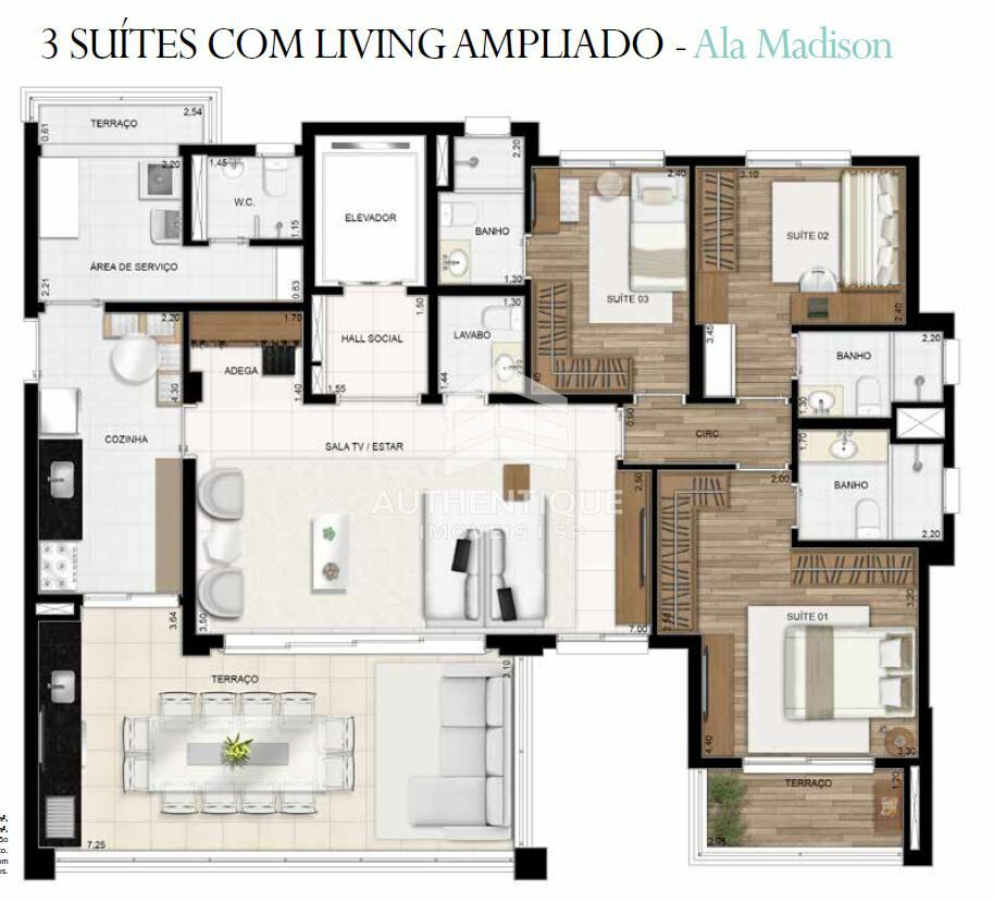 Apartamento, 3 quartos, 134 m² - Foto 38