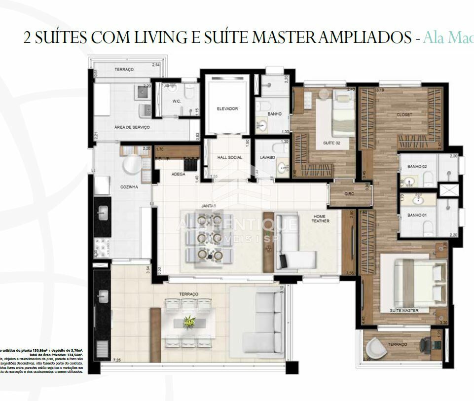 Apartamento, 3 quartos, 134 m² - Foto 37