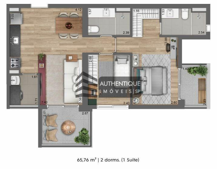 Apartamento à venda com 1 quarto, 89m² - Foto 17