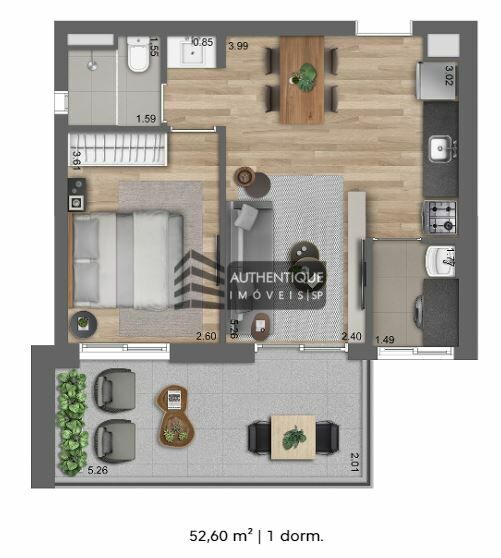 Apartamento à venda com 1 quarto, 89m² - Foto 16