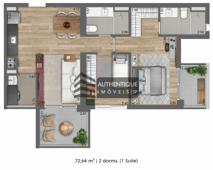 Apartamento à venda com 1 quarto, 89m² - Foto 18