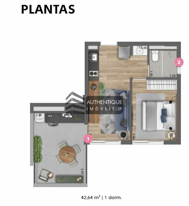 Apartamento à venda com 1 quarto, 89m² - Foto 15