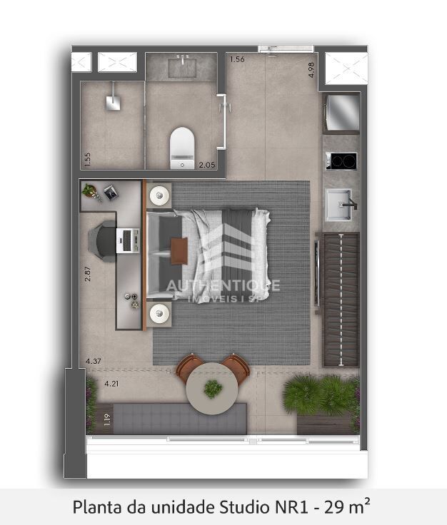 Apartamento, 1 quarto, 48 m² - Foto 24