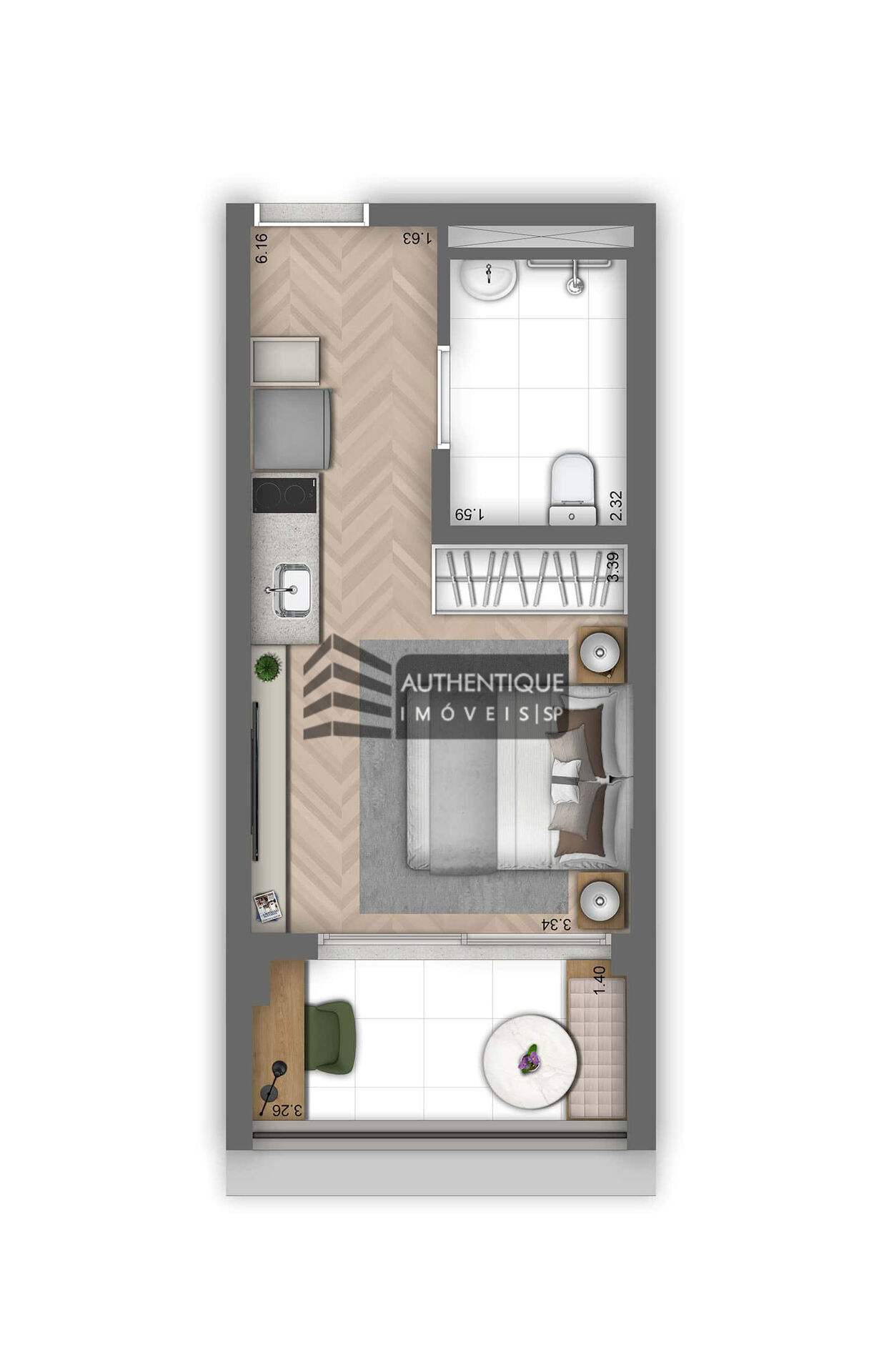 Apartamento à venda com 1 quarto, 26m² - Foto 23