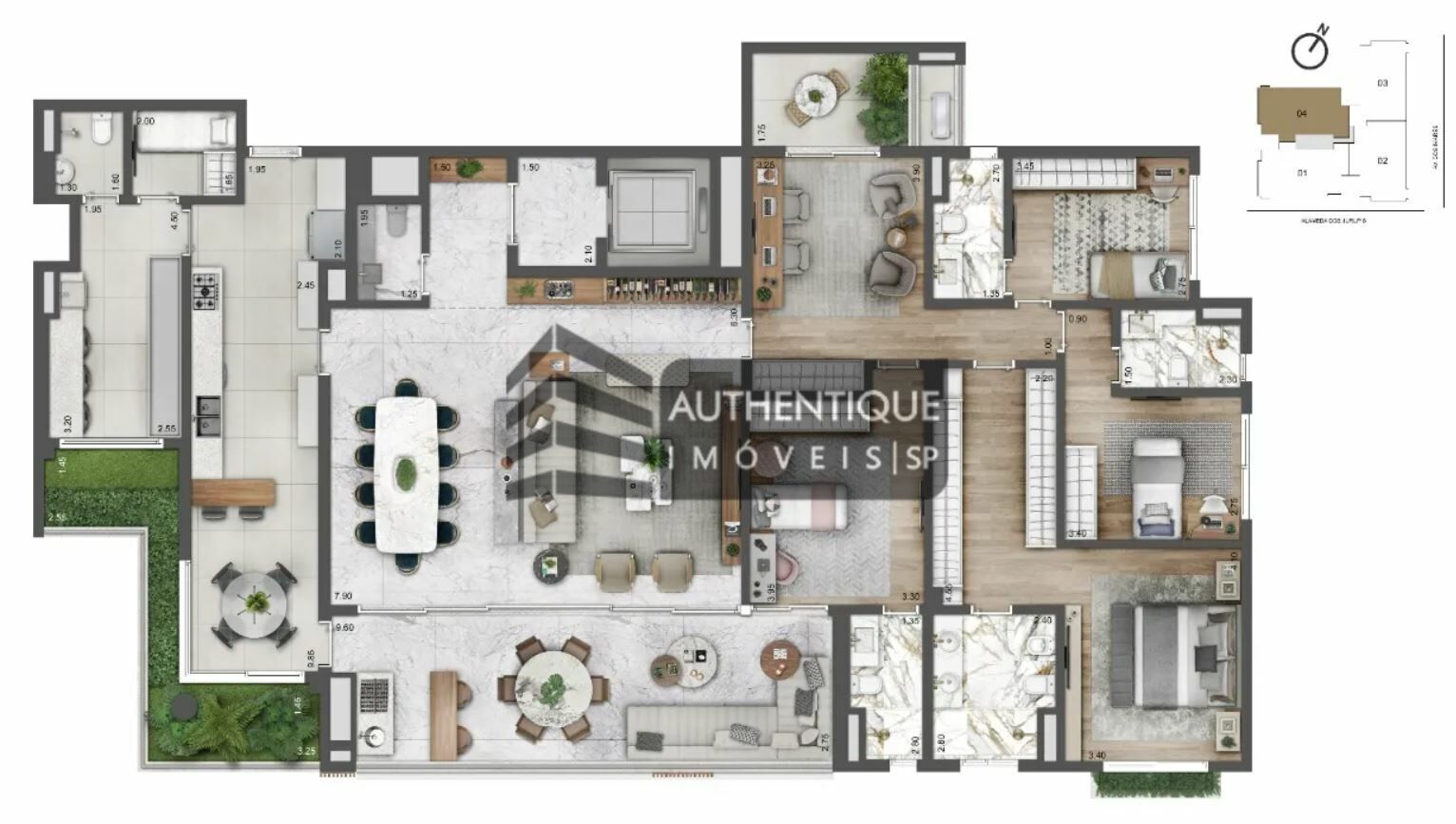 Apartamento à venda com 3 quartos, 252m² - Foto 21