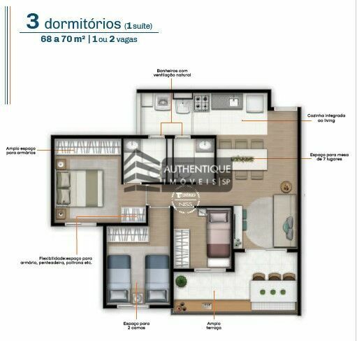 Apartamento à venda com 3 quartos, 70m² - Foto 23