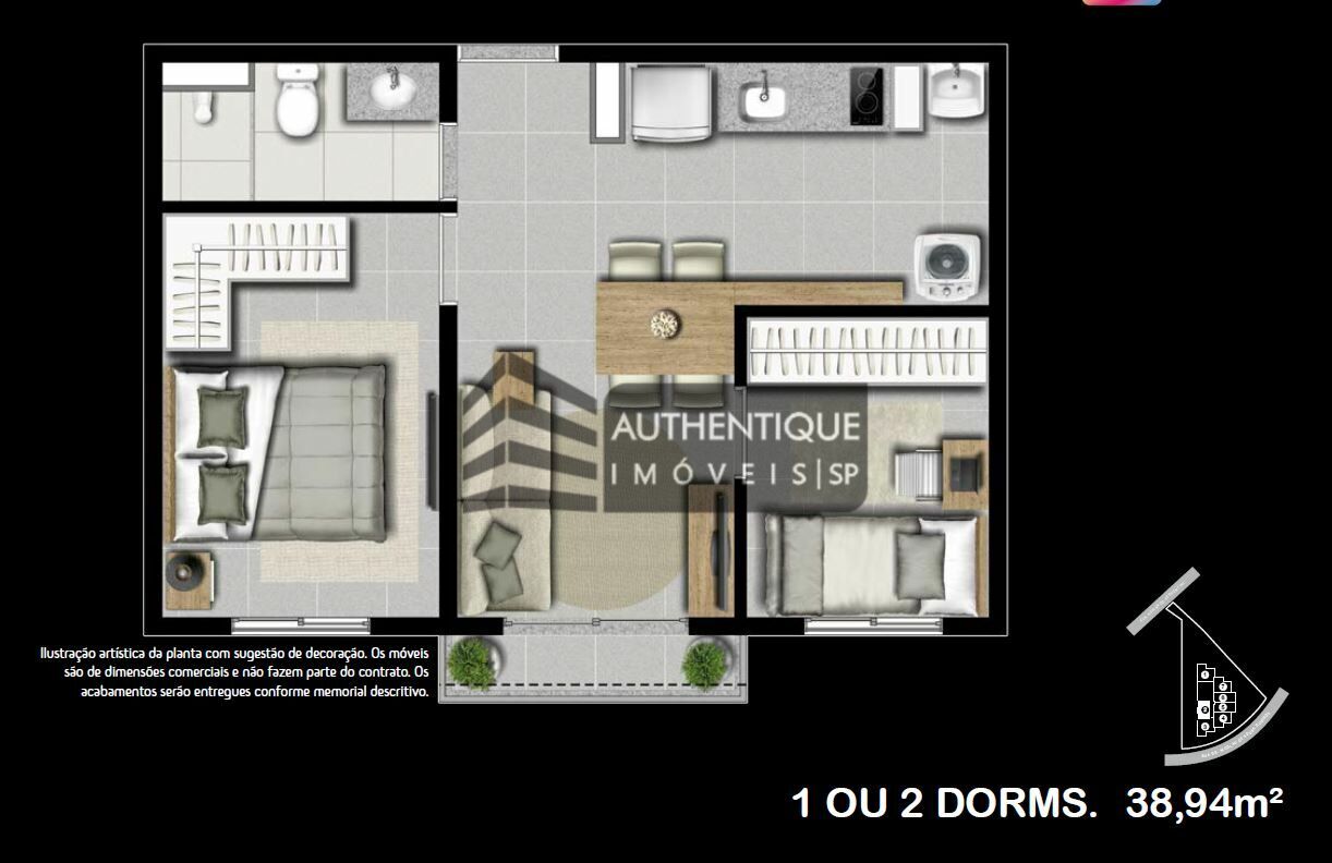 Apartamento à venda com 1 quarto, 36m² - Foto 41