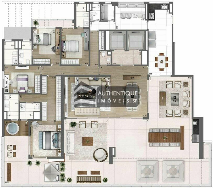 Apartamento à venda com 4 quartos, 343m² - Foto 21