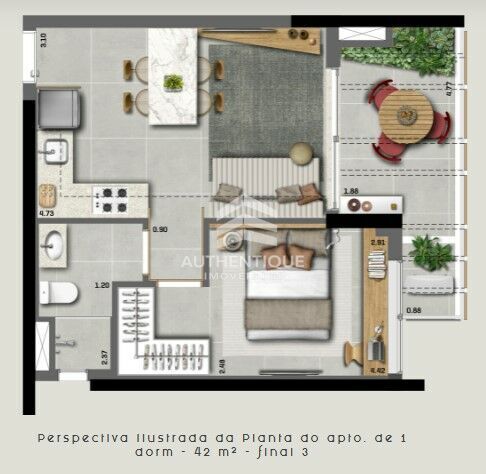 Apartamento, 1 quarto, 22 m² - Foto 10