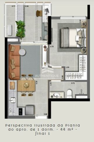 Apartamento, 1 quarto, 22 m² - Foto 11